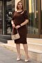 Plus Size Stylish Dress with Glittery Threaded Collar Details - 4