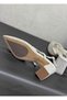 1296 Y-600 Pearl Stone Dress Shoes 8 cm Thick Heel Half Open Stiletto Shoes for Women - 6