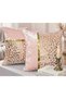 2-Piece Luxury Gold B Printed and Striped Rabbit Feather K Velvet K Cushion Cover Decorative Living Room Pillow 43X43 cm - 3