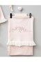 Flower Embroidered Baby Girl Overalls, Set of Blanket and 3, Hospital Release - 4