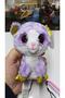 Plush Purple Cat with Big Bright Eyes 15 cm - 3