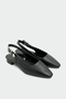Giga Belt Buckle Detail Flat Women's Black Ballet Flats - 3