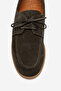 Men's Lace-Up Shoes Flat Sole Loafers Real Leather Mc 21381 Khaki - 2