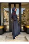 فستان غير متماثل بحزام مرقَّع 39801 - 6