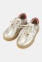 Women's Gold Genuine Natural De Leather Size 6-41 Lace-Up Sne Sneakers Shoes - 2