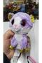 Plush Purple Cat with Big Bright Eyes 15 cm - 2
