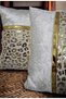 2-Piece Luxury Gold B Printed and Striped Rabbit Feather K Velvet K Cushion Cover Decorative Living Room Pillow 43X43 cm - 4