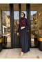 فستان غير متماثل بحزام مرقَّع 39801 - 5