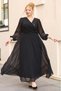 Plus Size Collared Chiffon Dress