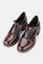 Women's Burgundy Patent Leather Genuine Natural De Leather 6-41 Size Ankle Strap Shoes - 3