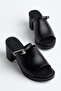 Endie Women's Black Heels Slipper