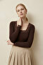 Women's Lace Pack Square Neck Long Sleeve Blouse - 2