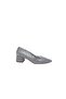 Ceylan 1000 Women's Silver Mirrored Shimmering Block Heel Pack Large Size Evening Dress Shoes 41 42