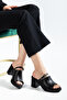 Endie Women's Black Heels Slipper - 4