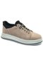 9118 Men's Nubuck Leather PU Sole Elastic Laced Casual Shoes Nubuck Sand