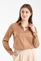 Women's Satin Shirt Long Sleeve Classic Chic Office Daily Shiny Fabric Buttoned Basic Shirt - 2