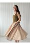 50S Belle Corset Midi Dress Women Cream - 6