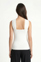 Women's Amanda Lüx Touch Gold Buckle Detail Ecru Knitted Blouse - 5