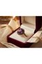 Bronze Jewelry Authentic Magenta Crystal Stone Round Cut Crown Model Adjustable Vintage Women's Ring - 4