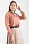 Women's Satin Shirt Long Sleeve Classic Chic Office Daily Shiny Fabric Buttoned Basic Shirt - 5