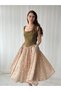 50S Belle Corset Midi Dress Women Cream - 5