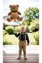 Terry 6215 Boy's Beige Navy Blue Bow Tie Suspender Trousers Shirt Set - 3