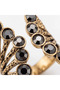 Bronze Jewelry Authentic Marcasite Eyelash Model Front Adjustable Vintage Women's Ring - 5