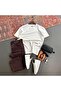 Men's Basic Full Cotton Piece T-Shirt and Jeans 2-Piece Set