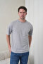 Men's 3-Pack T-Shirt 100% Cotton Basic Comfortable Fit Beige-Grey-Navy Blue T-Shirt - 3