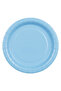 Light Blue Round Paper Plates 18cm – Pack of 6 Disposable Party Plates