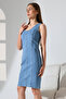 Women's Thick Strap Classic Model Medium Length Trendy Dress Bnj-666 - 3
