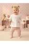 Eid Baby Girl 3-Piece Set with Bow Quilted Vest Set Top and Bottom Set - Leopard Stylish Baby Set - 8
