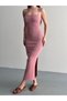 Back Strap with Crisscross Straps Laces Knit Dress