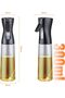300 Ml Glass Olive Oil Bottle - Refillable Oil Dispenser Pack 2 - 2