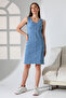 Women's Thick Strap Classic Model Medium Length Trendy Dress Bnj-666