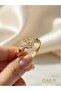 Zircon Stone Heart Women's Ring |   Gold Color Vip Design Adjustable - 2