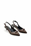 Women's Satin Mid Heel Stiletto Buckled - 4