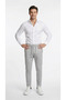 Men's Gray Color Quality Stretchy Stretch Fabric Ankle-Length Jogger Pants Woven Trousers Back Pocketed - 6