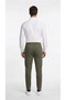 Men's Khaki Color Quality Pants Stretchy Stretch Fabric Ankle-Length Jogger Pants Woven Back Pocketed - 4