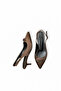 Women's Satin Mid Heel Stiletto Buckled