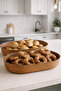 2-Piece Wooden Look Modern Bread Basket Modern-Stylish-Functional 15.5 X 26 X 4.5 cm - 3