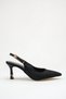 Women's Black 7 cm Heeled Shoes Pointed Toe Casual Shoes 1012101 - 2