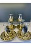 6-Person 12-Piece Glass Titanium Gold Plated Cutlery Tea Set