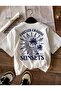 Sun Model New Season Printed Fabric Oversized Tshirt