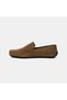 Men's Dark Beige Round Toe Sports Casual Suede Loafers - 3