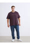 Esvab • Modern & Distinctive Large Size Zero Roba Collar Printed Combed Cotton Men's T-Shirt - 2