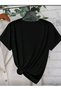 New Season Printed Fabric Oversized T-Shirt - 2