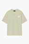 Unisex Corteiz C Printed Oversized %100 Cotton Wide Cut Textured Crew Neck Green T-Shirt Rf0655