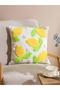 Yellow Lemon Embroidered Cushion Cover 45X45 cm (S6)
