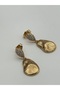 Folia Dome Xuping Women's Steel Dangle Earrings Anti-Tarnish Anti-Allergic Gold Color - 3